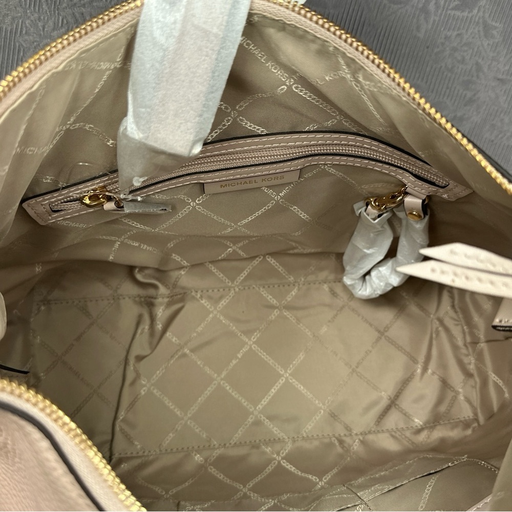 MICHAEL KORS Sienna Soft Pink Pebbled Leather Large Convertible Shoulder/Hobo - Picture 13 of 14